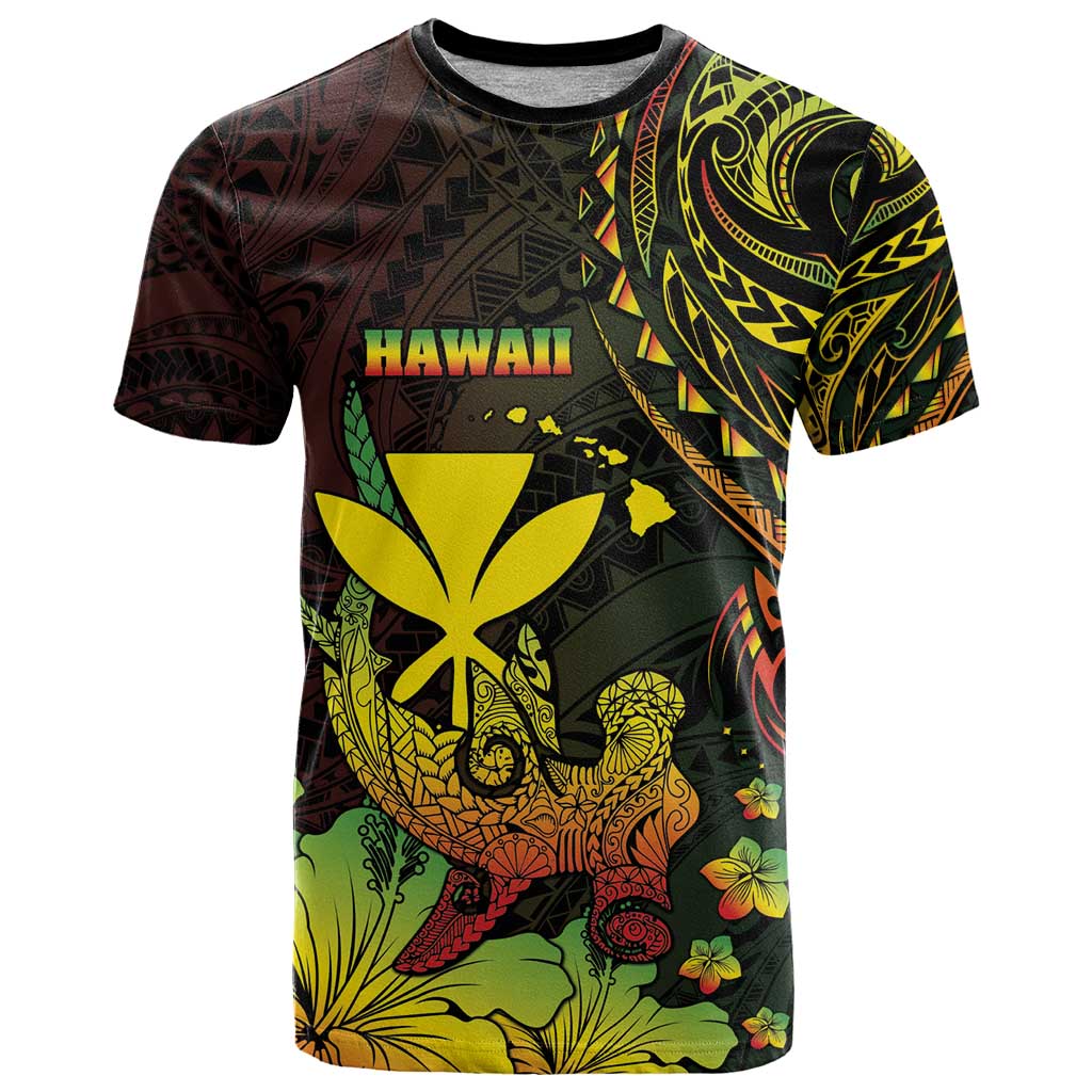 Personalised Hawaii T Shirt Kanaka Maoli With Hammerhead Shark
