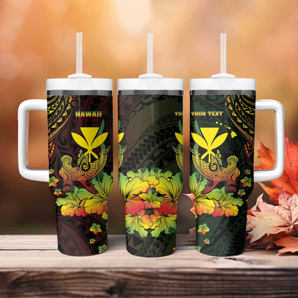 Personalised Hawaii Tumbler With Handle Kanaka Maoli With Hammerhead Shark