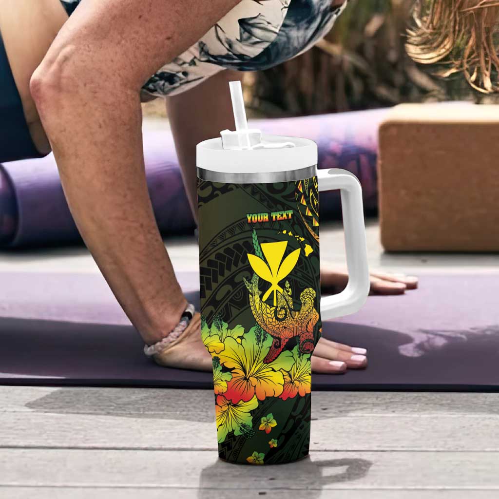 Personalised Hawaii Tumbler With Handle Kanaka Maoli With Hammerhead Shark