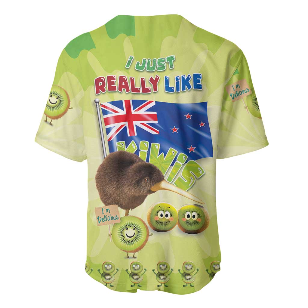 New Zealand Kiwi Baseball Jersey I Just Really Like Kiwis DT04 - Polynesian Pride