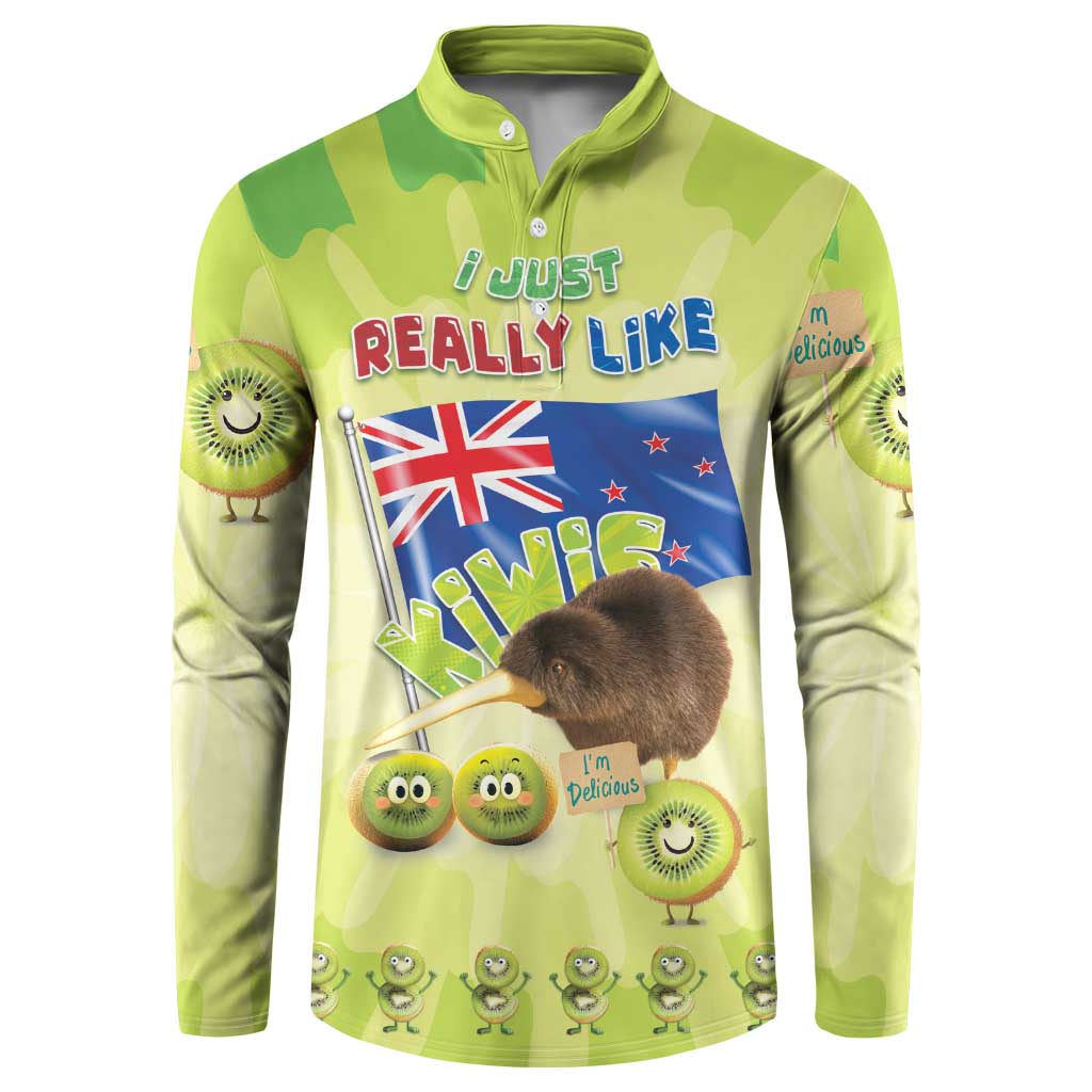 New Zealand Kiwi Button Sweatshirt I Just Really Like Kiwis
