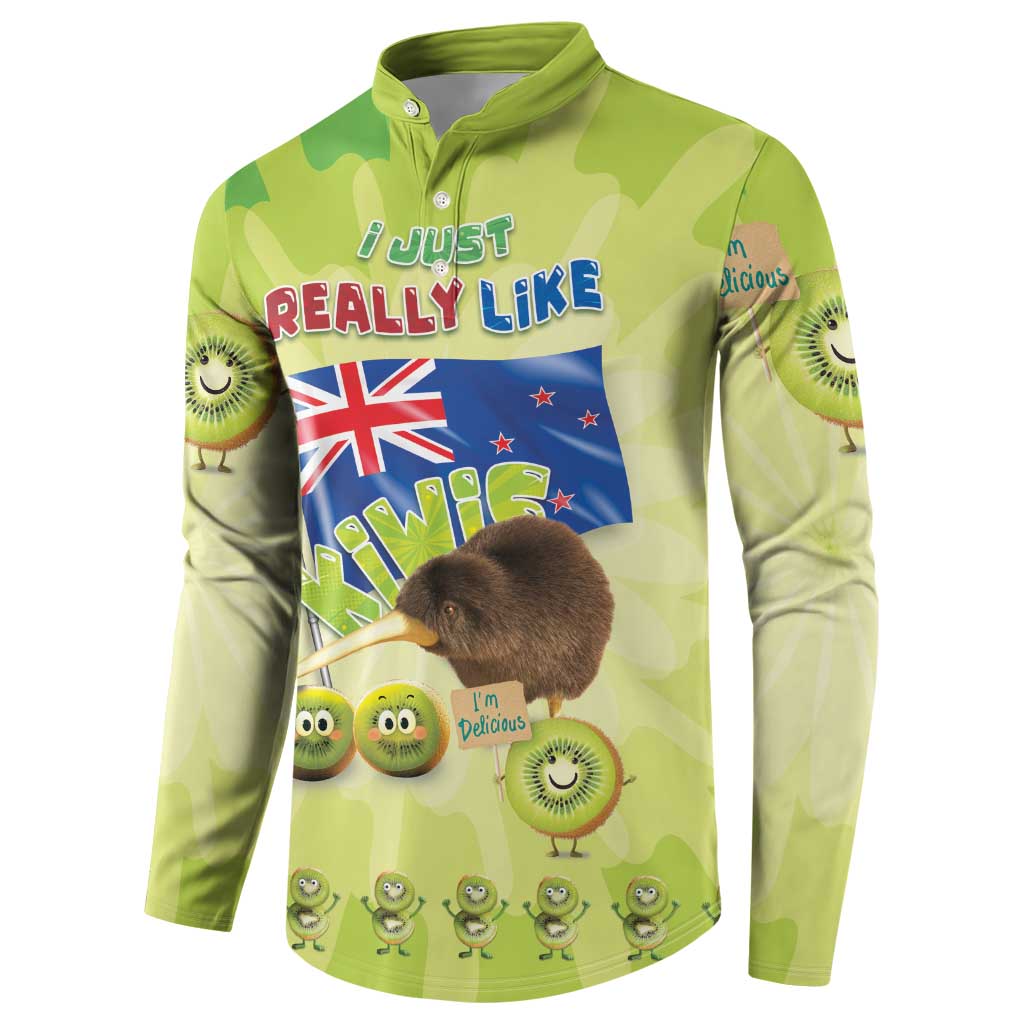 New Zealand Kiwi Button Sweatshirt I Just Really Like Kiwis