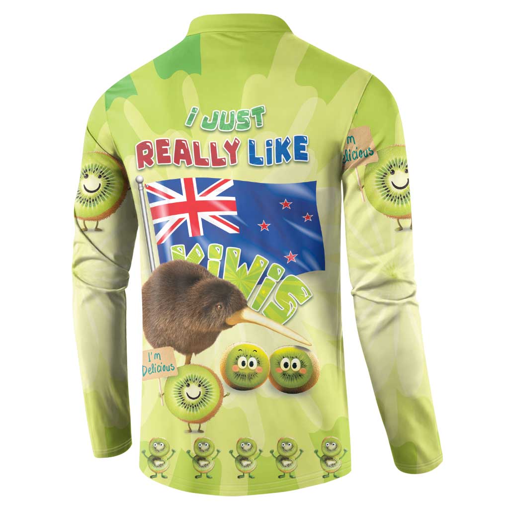 New Zealand Kiwi Button Sweatshirt I Just Really Like Kiwis