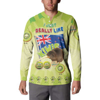 New Zealand Kiwi Button Sweatshirt I Just Really Like Kiwis
