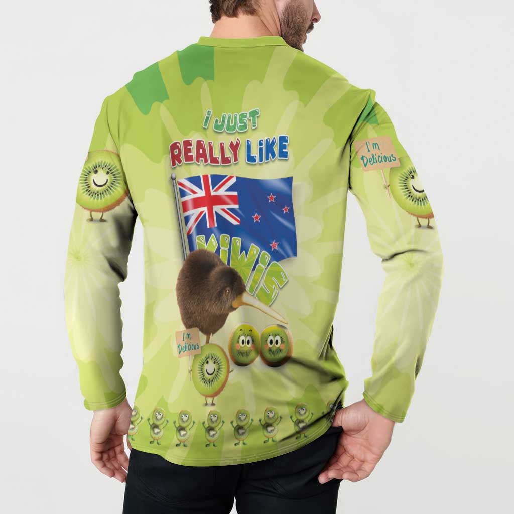 New Zealand Kiwi Button Sweatshirt I Just Really Like Kiwis