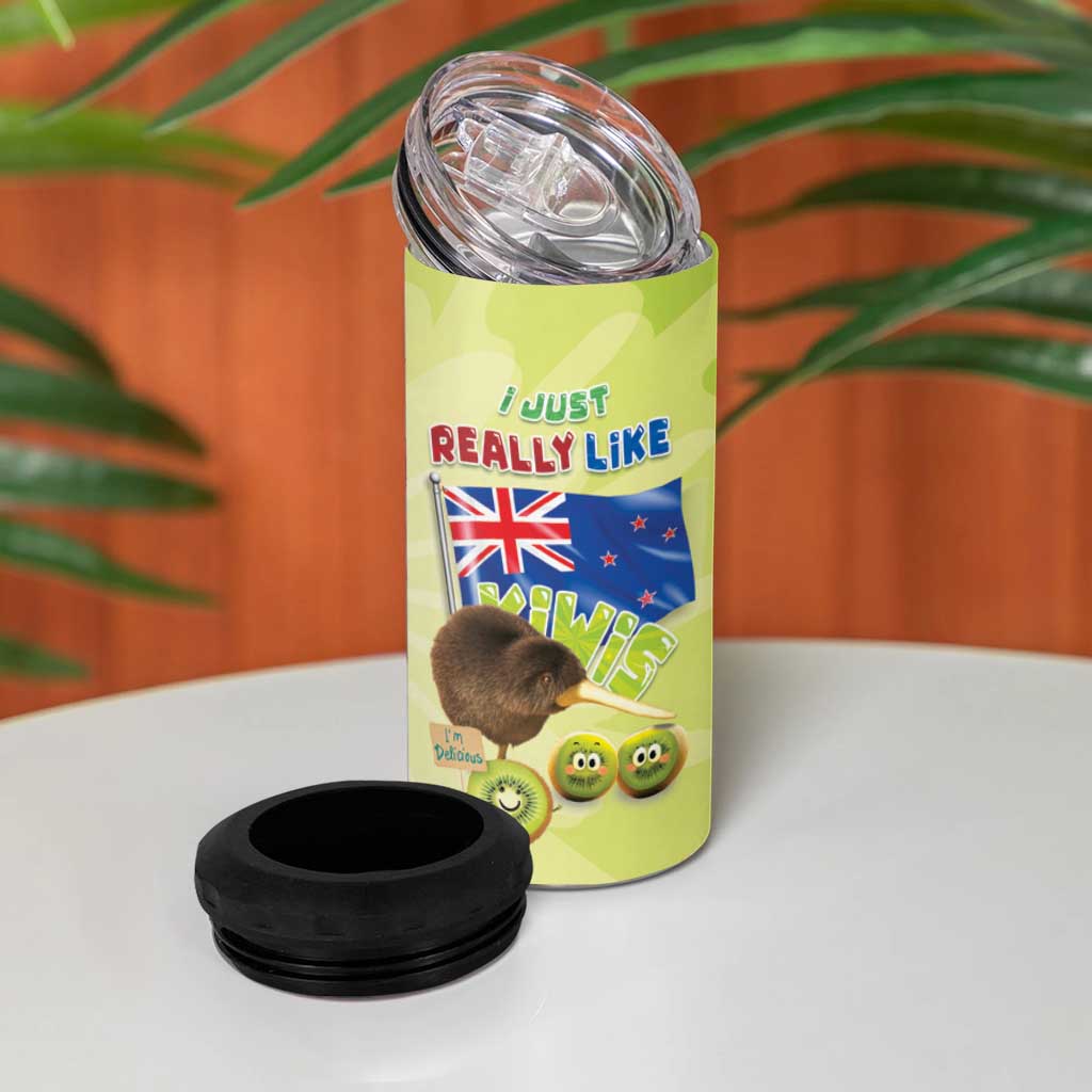 New Zealand Kiwi 4 in 1 Can Cooler Tumbler I Just Really Like Kiwis DT04 - Polynesian Pride