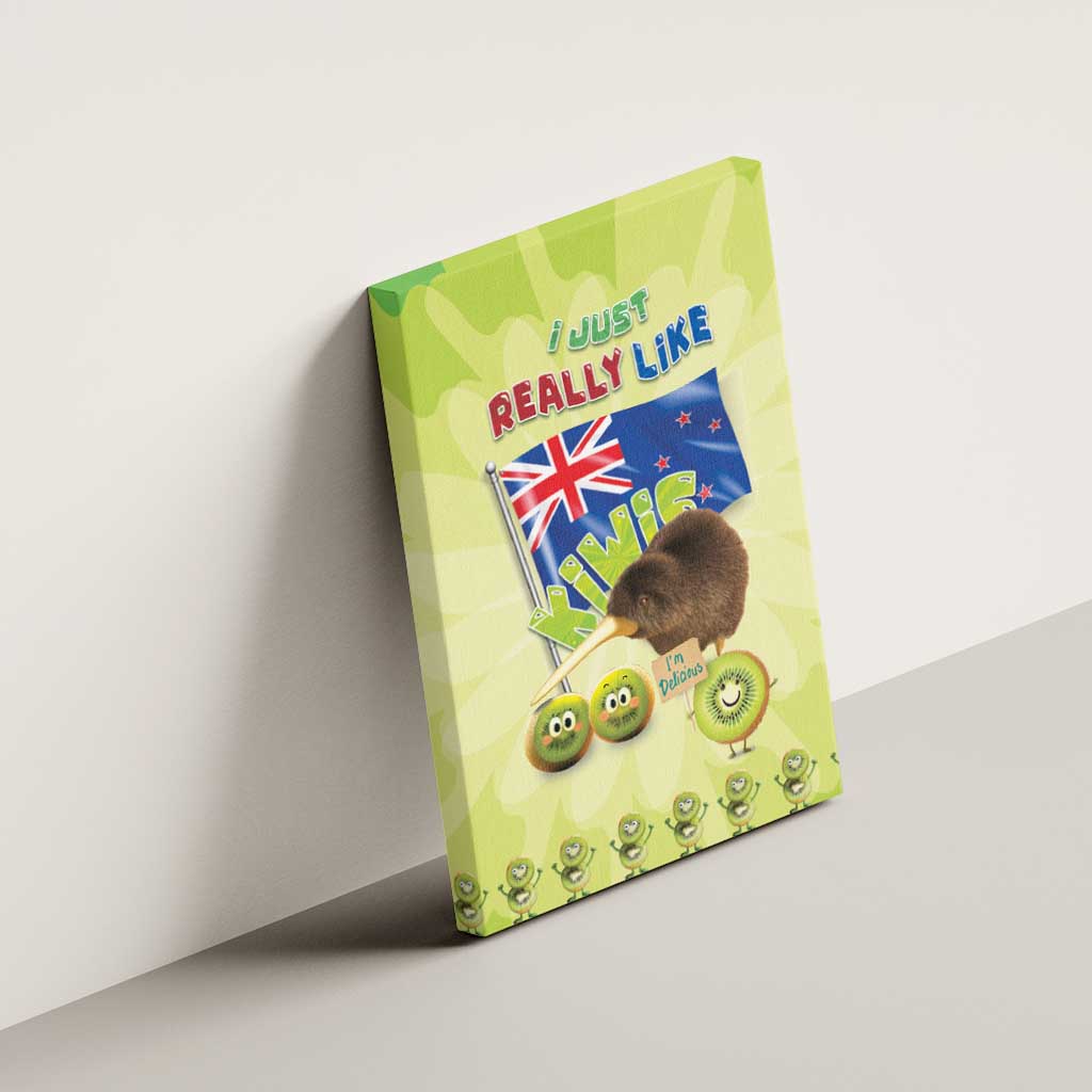 New Zealand Kiwi Canvas Wall Art I Just Really Like Kiwis