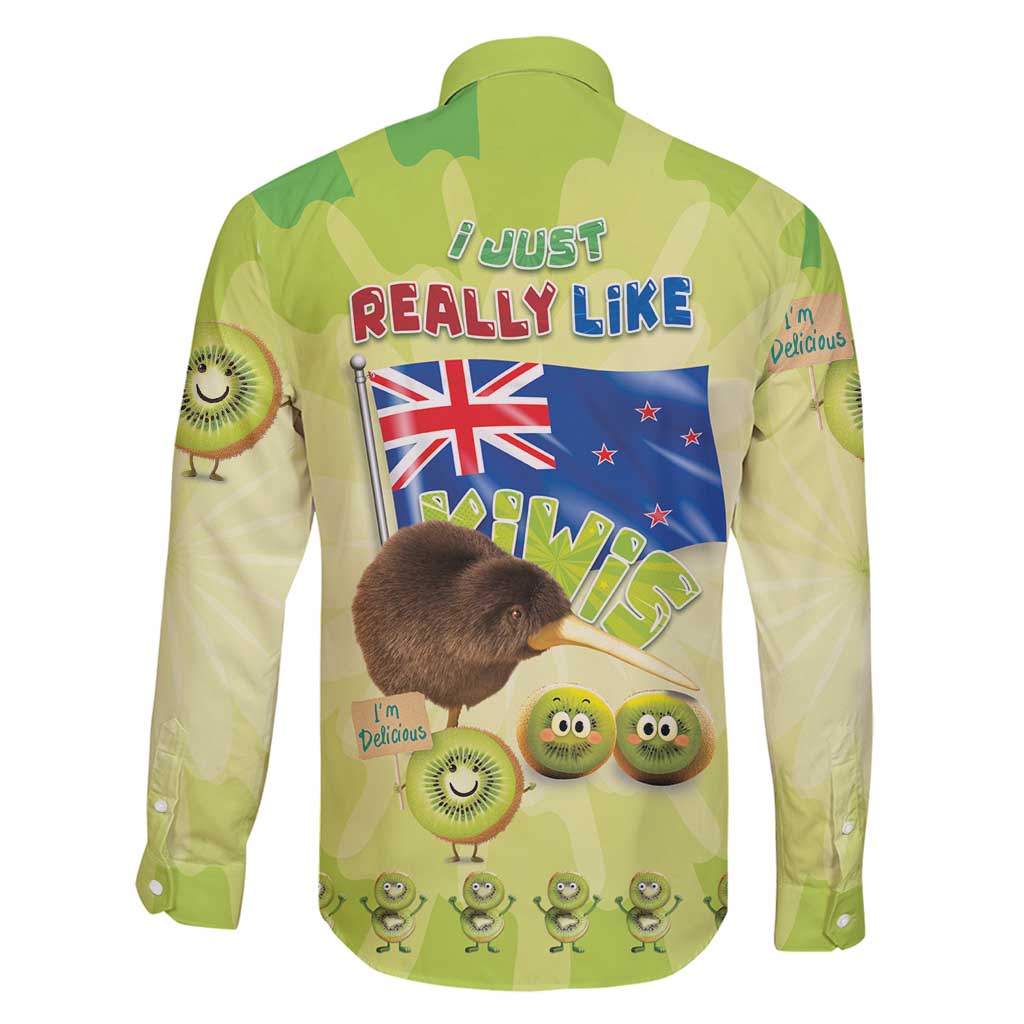 New Zealand Kiwi Family Matching Off Shoulder Short Dress and Hawaiian Shirt I Just Really Like Kiwis