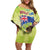 New Zealand Kiwi Family Matching Off Shoulder Short Dress and Hawaiian Shirt I Just Really Like Kiwis