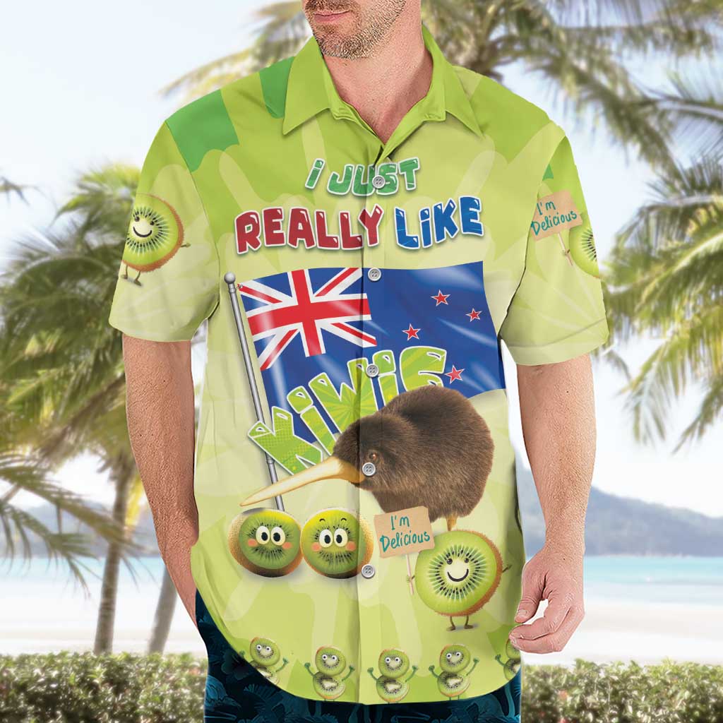 New Zealand Kiwi Hawaiian Shirt I Just Really Like Kiwis