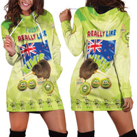 New Zealand Kiwi Hoodie Dress I Just Really Like Kiwis