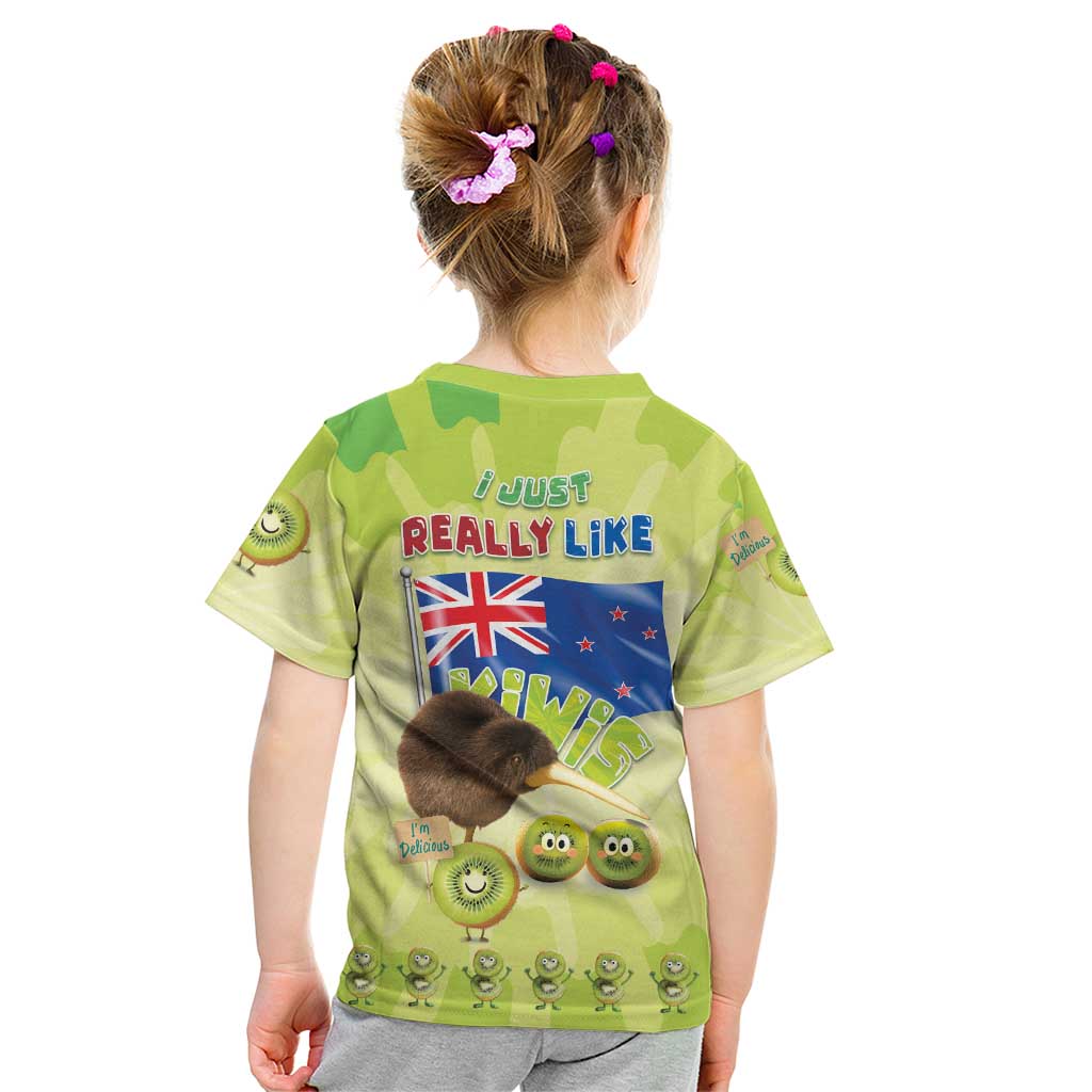 New Zealand Kiwi Kid T Shirt I Just Really Like Kiwis DT04 - Polynesian Pride