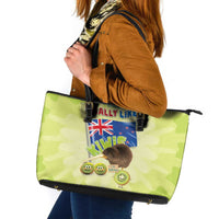 New Zealand Kiwi Leather Tote Bag I Just Really Like Kiwis DT04 Green - Polynesian Pride