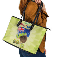 New Zealand Kiwi Leather Tote Bag I Just Really Like Kiwis DT04 - Polynesian Pride