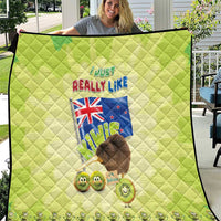 New Zealand Kiwi Quilt I Just Really Like Kiwis DT04 Green - Polynesian Pride