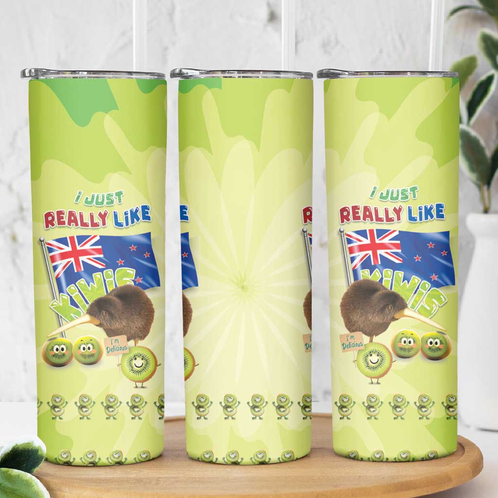 New Zealand Kiwi Skinny Tumbler I Just Really Like Kiwis DT04 - Polynesian Pride
