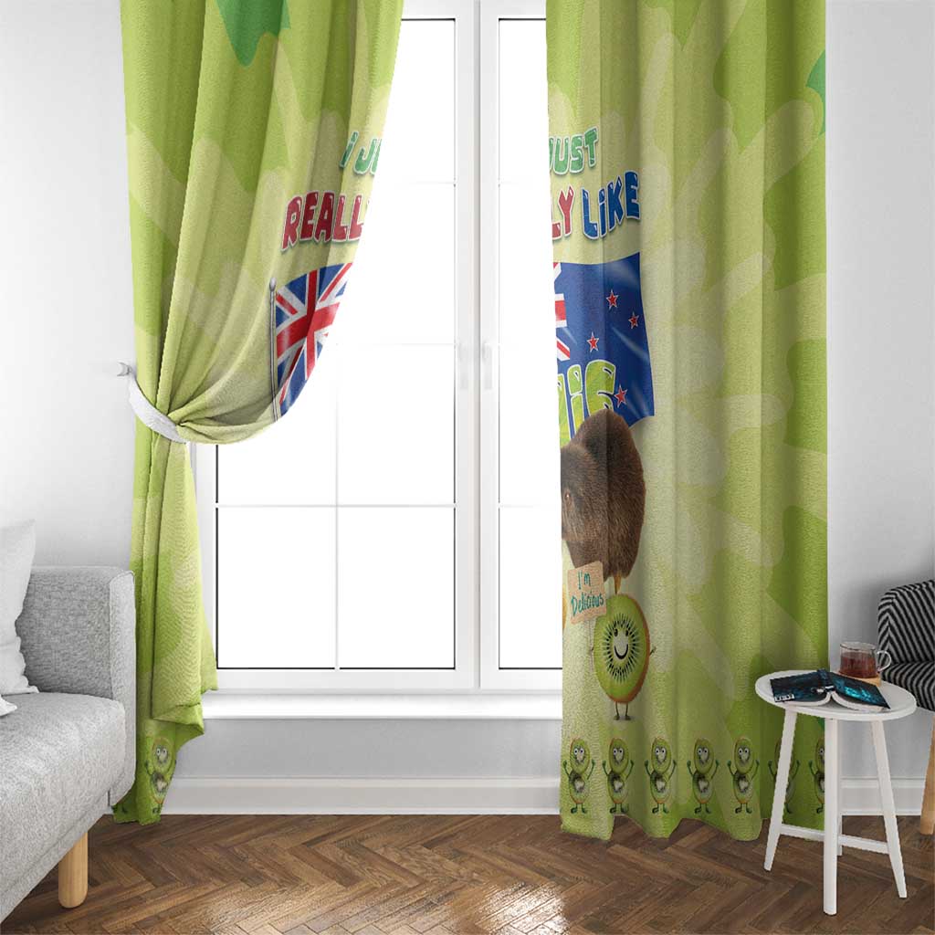 New Zealand Kiwi Window Curtain I Just Really Like Kiwis