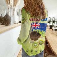 New Zealand Kiwi Women Casual Shirt I Just Really Like Kiwis DT04 - Polynesian Pride