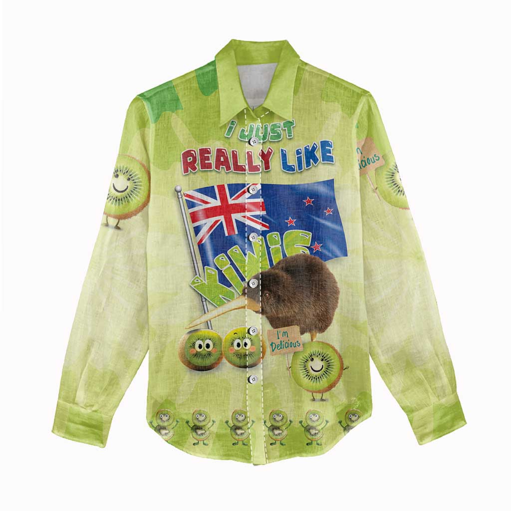 New Zealand Kiwi Women Casual Shirt I Just Really Like Kiwis DT04 - Polynesian Pride