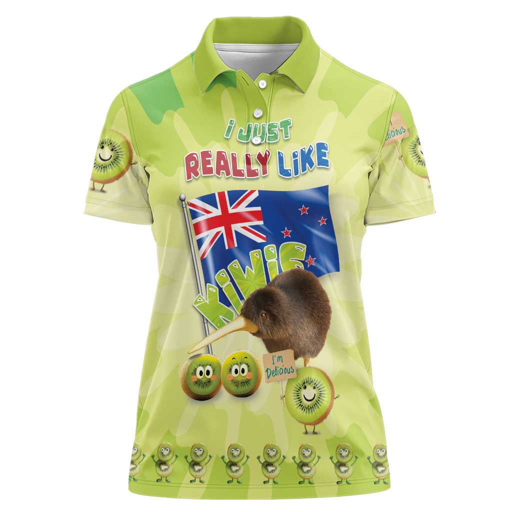 New Zealand Kiwi Women Polo Shirt I Just Really Like Kiwis