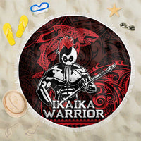 Hawaii Ikaika Warrior Beach Blanket Hawaiian Tribal Tattoo DT04 One Size 150cm Red - Polynesian Pride
