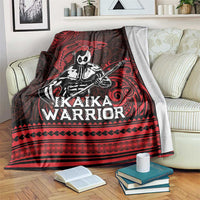 Hawaii Ikaika Warrior Blanket Hawaiian Tribal Tattoo DT04 Red - Polynesian Pride