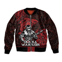 Hawaii Ikaika Warrior Bomber Jacket Hawaiian Tribal Tattoo DT04 Unisex Red - Polynesian Pride
