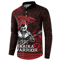 Hawaii Ikaika Warrior Button Sweatshirt Hawaiian Tribal Tattoo DT04 - Polynesian Pride
