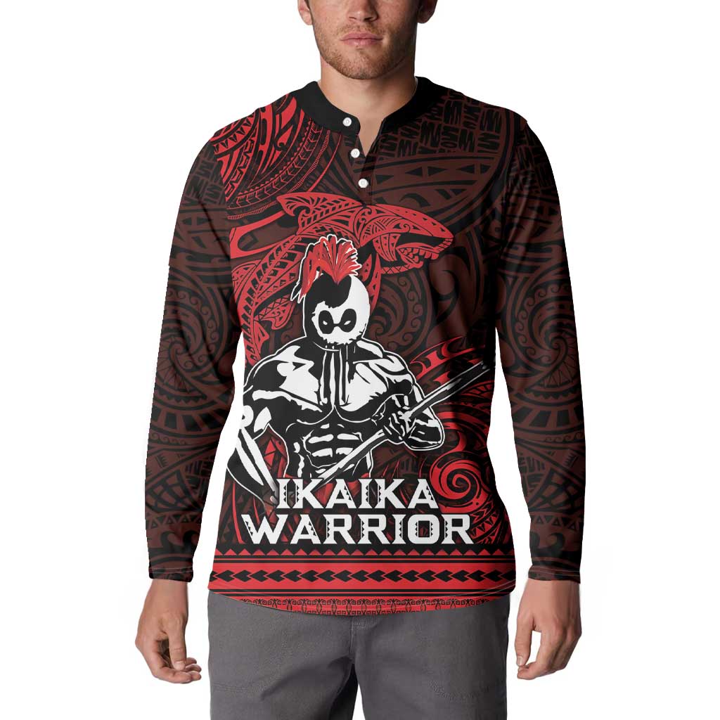 Hawaii Ikaika Warrior Button Sweatshirt Hawaiian Tribal Tattoo DT04 - Polynesian Pride