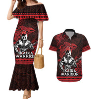 Hawaii Ikaika Warrior Couples Matching Mermaid Dress and Hawaiian Shirt Hawaiian Tribal Tattoo