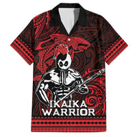 Hawaii Ikaika Warrior Family Matching Short Sleeve Bodycon Dress and Hawaiian Shirt Hawaiian Tribal Tattoo