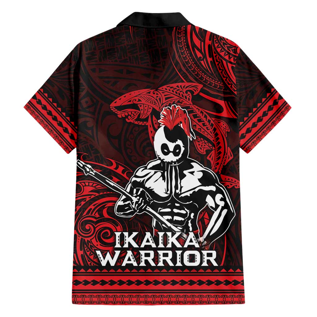 Hawaii Ikaika Warrior Family Matching Short Sleeve Bodycon Dress and Hawaiian Shirt Hawaiian Tribal Tattoo