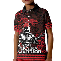 Hawaii Ikaika Warrior Kid Polo Shirt Hawaiian Tribal Tattoo