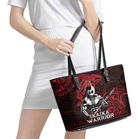 Hawaii Ikaika Warrior Leather Tote Bag Hawaiian Tribal Tattoo DT04 - Polynesian Pride