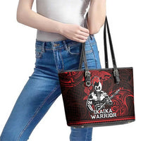 Hawaii Ikaika Warrior Leather Tote Bag Hawaiian Tribal Tattoo DT04 - Polynesian Pride