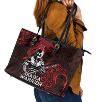 Hawaii Ikaika Warrior Leather Tote Bag Hawaiian Tribal Tattoo DT04 - Polynesian Pride