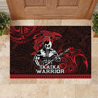 Hawaii Ikaika Warrior Rubber Doormat Hawaiian Tribal Tattoo DT04 Red - Polynesian Pride