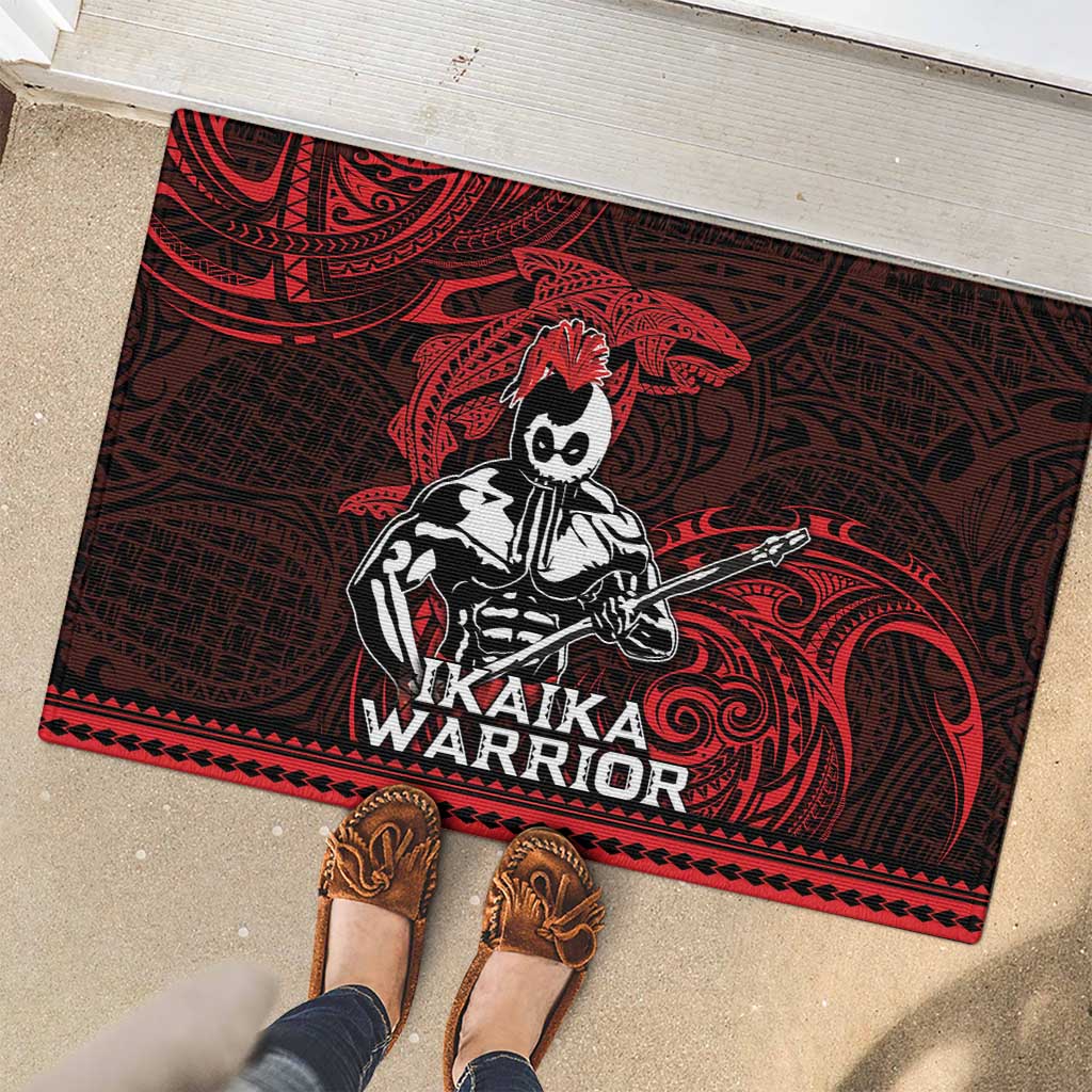 Hawaii Ikaika Warrior Rubber Doormat Hawaiian Tribal Tattoo DT04 - Polynesian Pride