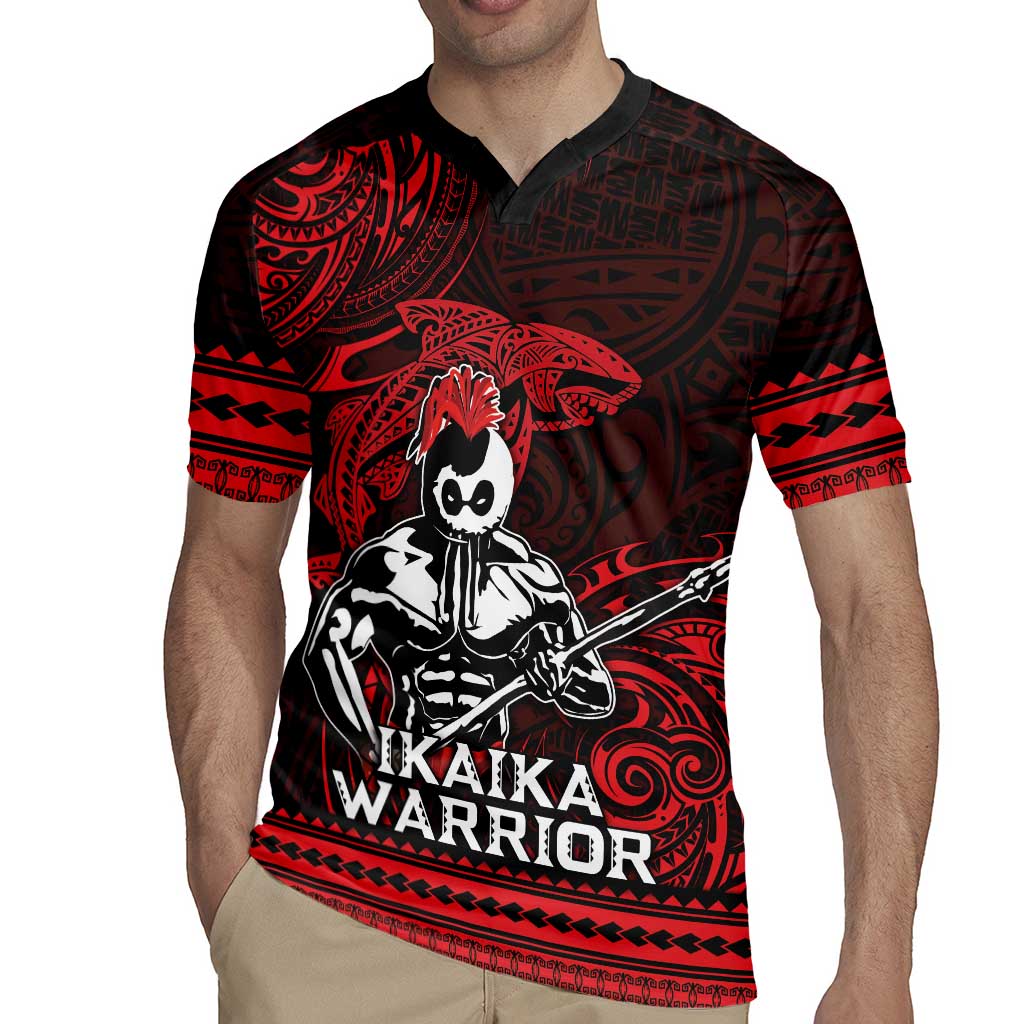Hawaii Ikaika Warrior Rugby Jersey Hawaiian Tribal Tattoo DT04 - Polynesian Pride