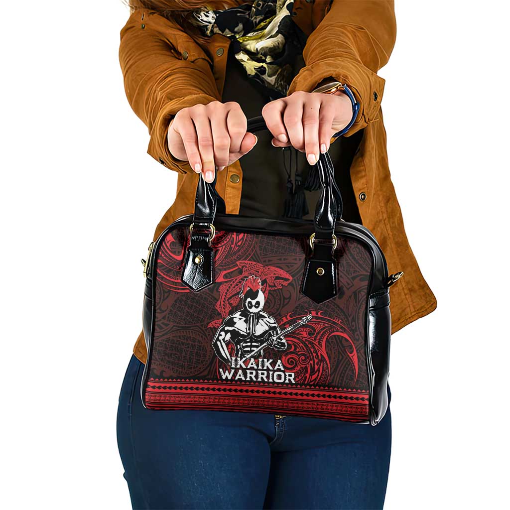 Hawaii Ikaika Warrior Shoulder Handbag Hawaiian Tribal Tattoo DT04 One Size Red - Polynesian Pride
