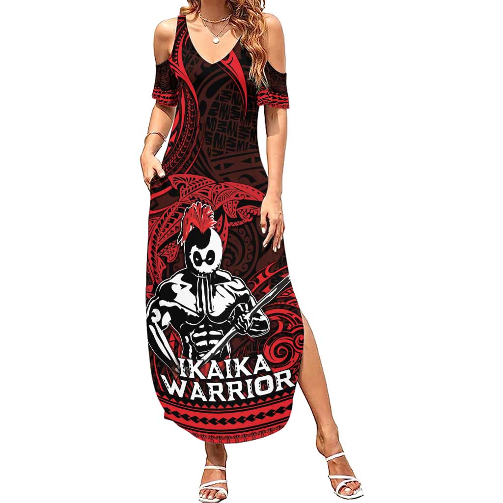 Hawaii Ikaika Warrior Summer Maxi Dress Hawaiian Tribal Tattoo