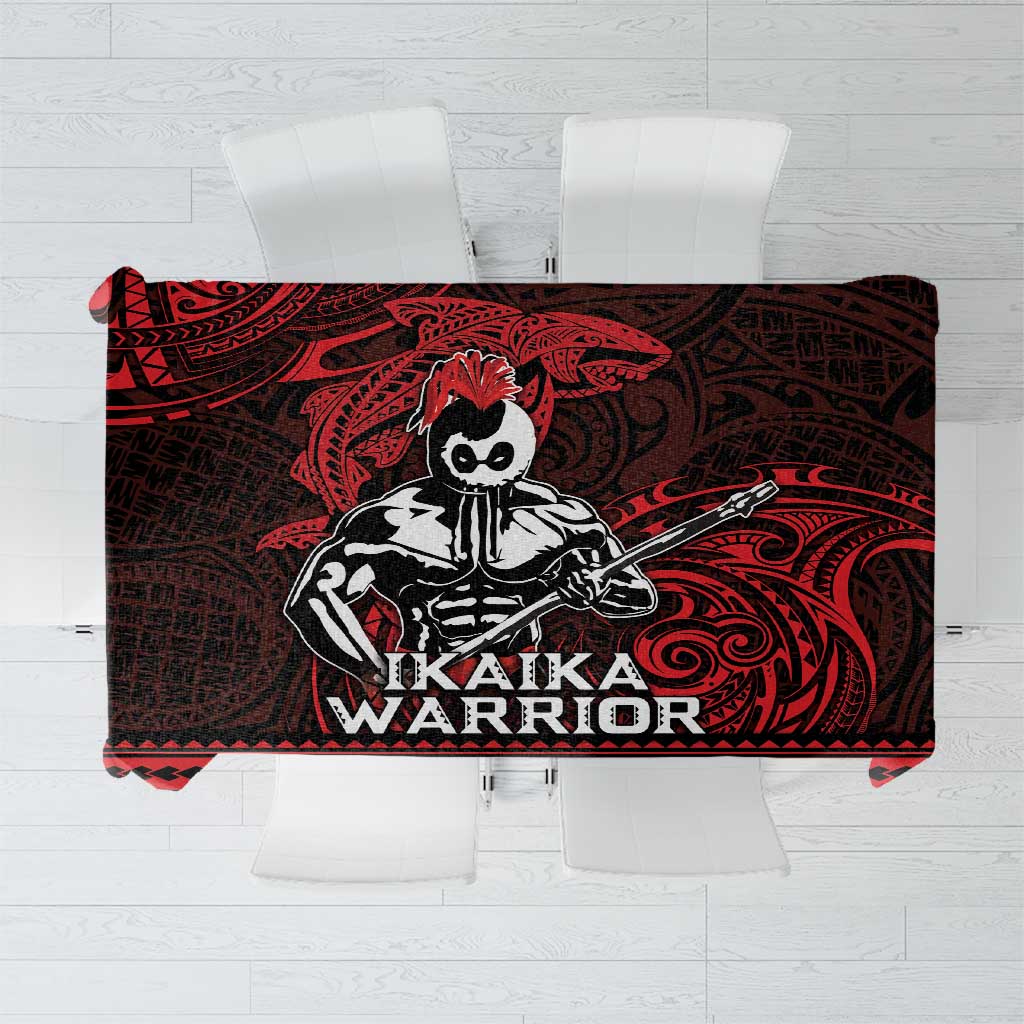 Hawaii Ikaika Warrior Tablecloth Hawaiian Tribal Tattoo DT04 Red - Polynesian Pride