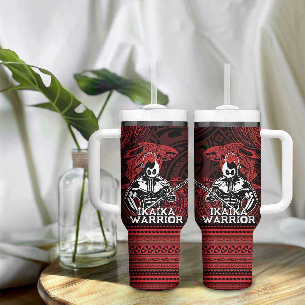 Hawaii Ikaika Warrior Tumbler With Handle Hawaiian Tribal Tattoo