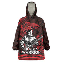 Hawaii Ikaika Warrior Wearable Blanket Hoodie Hawaiian Tribal Tattoo