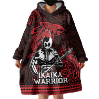Hawaii Ikaika Warrior Wearable Blanket Hoodie Hawaiian Tribal Tattoo