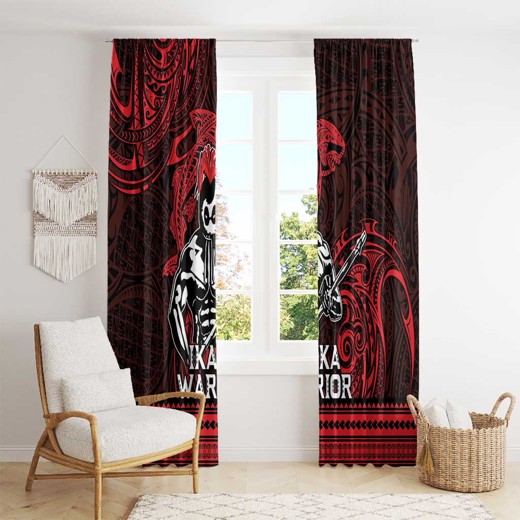 Hawaii Ikaika Warrior Window Curtain Hawaiian Tribal Tattoo DT04 - Polynesian Pride