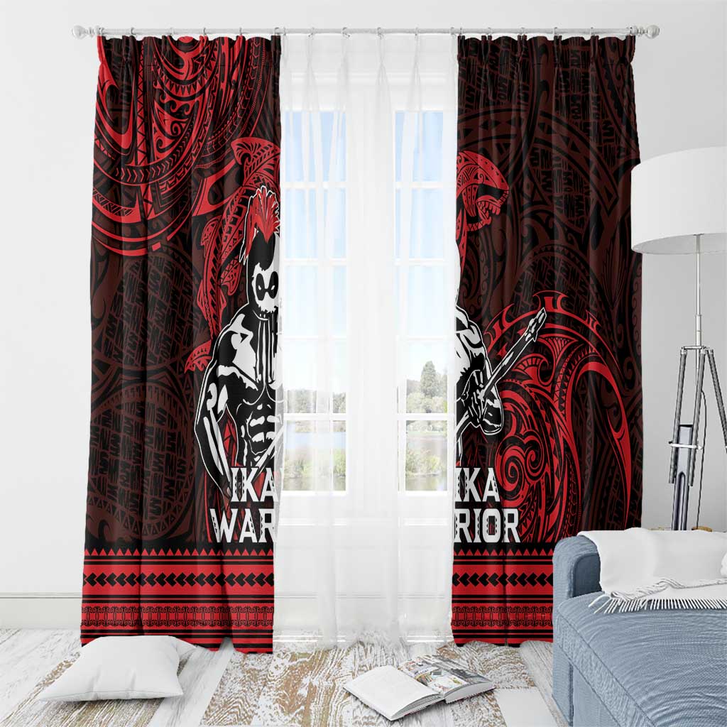 Hawaii Ikaika Warrior Window Curtain Hawaiian Tribal Tattoo DT04 - Polynesian Pride