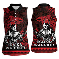 Hawaii Ikaika Warrior Women Sleeveless Polo Shirt Hawaiian Tribal Tattoo DT04 - Polynesian Pride