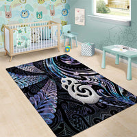 New Zealand Aotearoa Area Rug Maori Hei Manaia Purple Paua Shell
