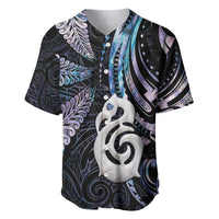 New Zealand Aotearoa Baseball Jersey Maori Hei Manaia Purple Paua Shell
